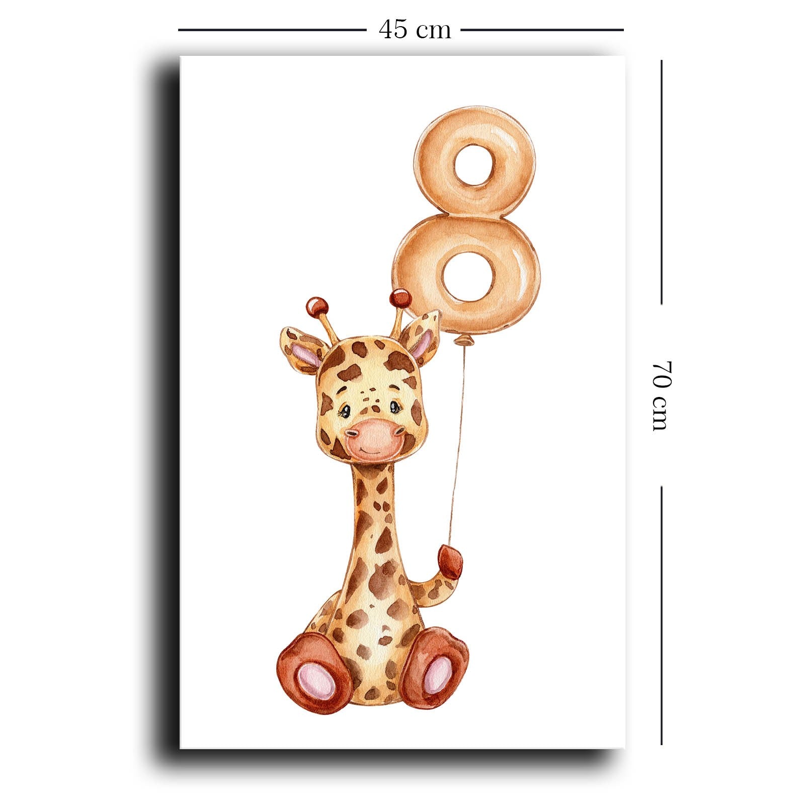 Quadro Decorativo em Tela 45x70cm - Moldura Pinho - Tons Castanho, Branco e Amarelo