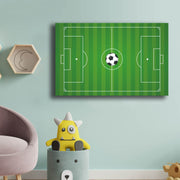 Quadro Decorativo em Tela Verde e Branco com Moldura de Pinho - 45x70cm Canvas 100%