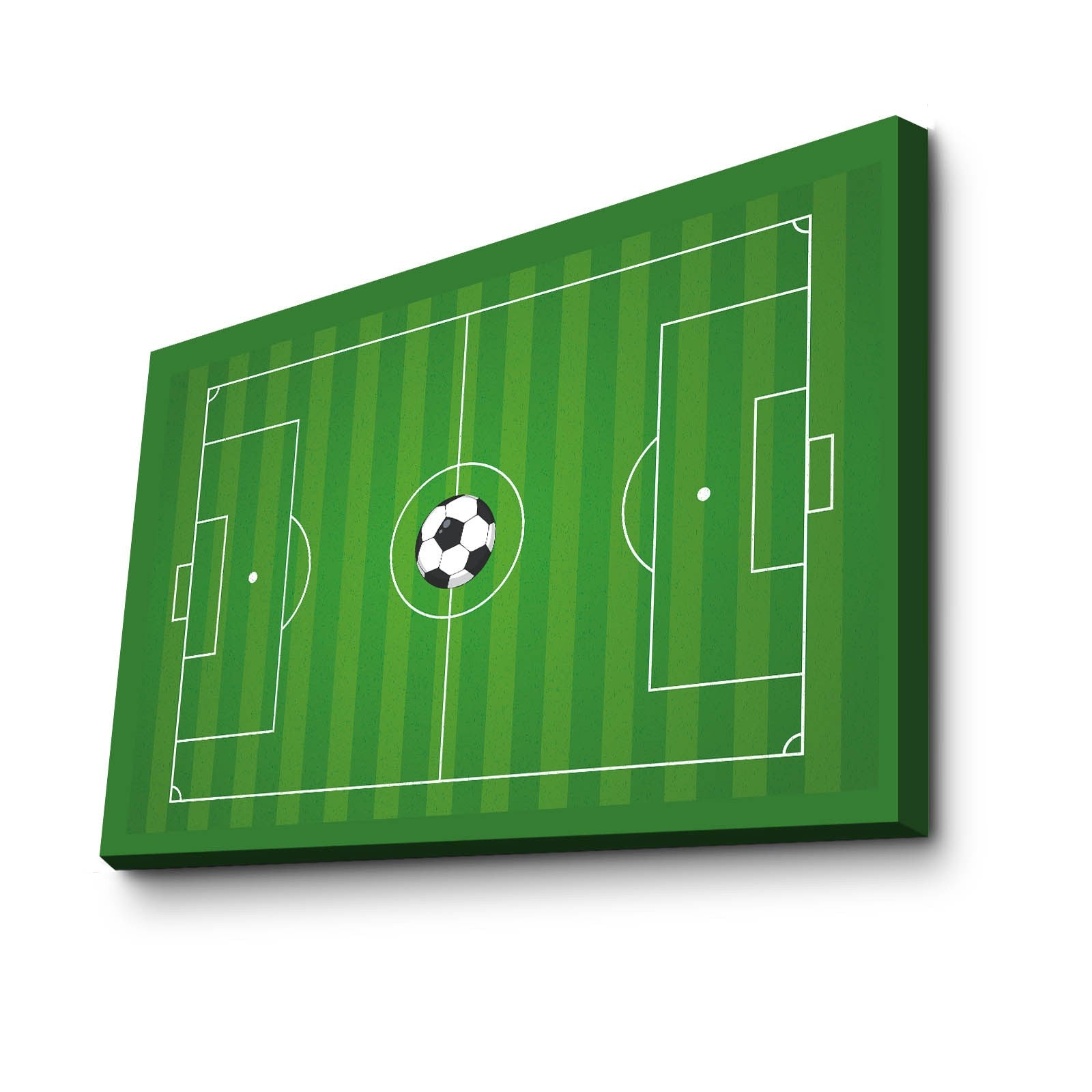 Quadro Decorativo em Tela Verde e Branco com Moldura de Pinho - 45x70cm Canvas 100%