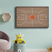 Quadro Decorativo em Tela - Moldura de Pinho 45x70cm - Tons Castanho e Branco