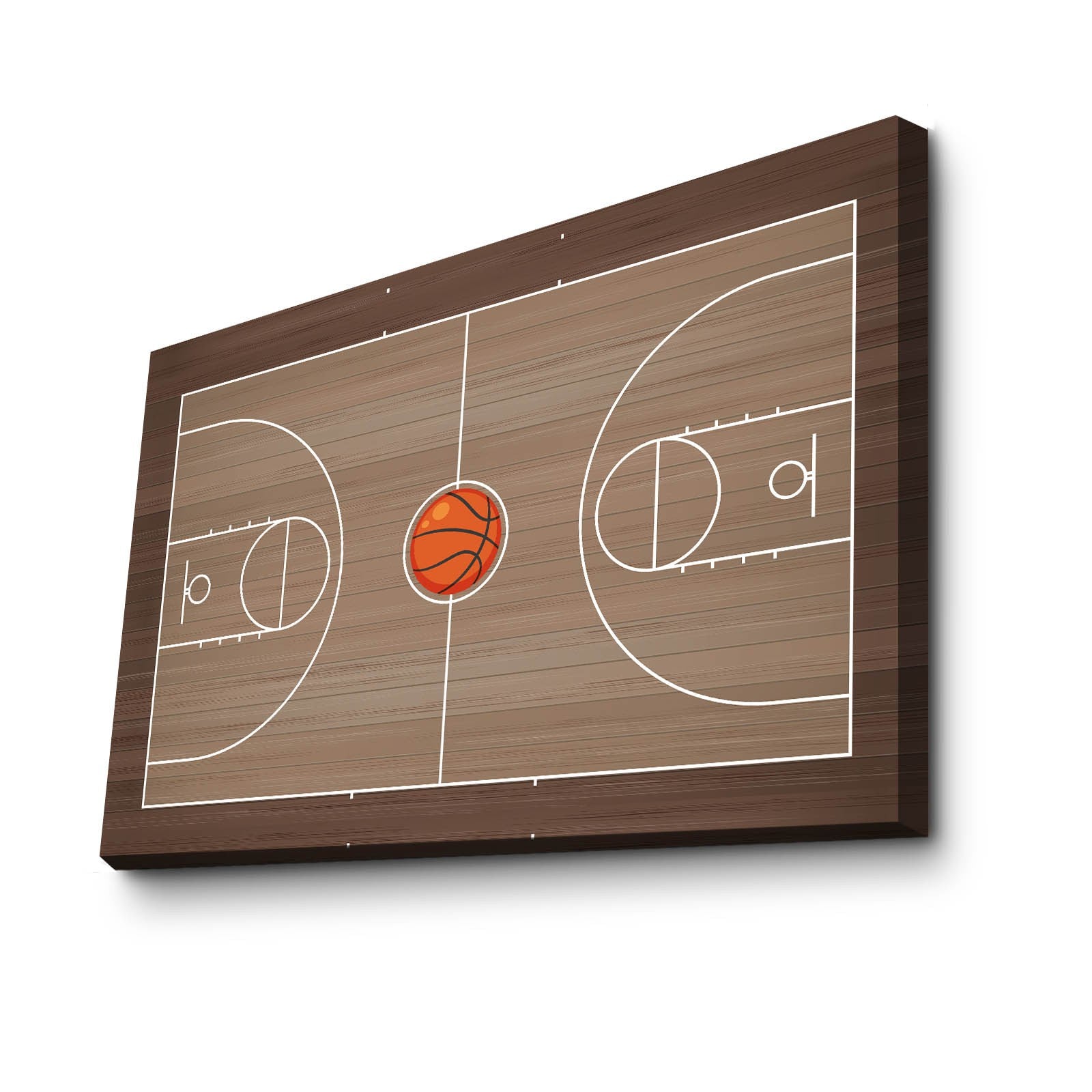 Quadro Decorativo em Tela - Moldura de Pinho 45x70cm - Tons Castanho e Branco