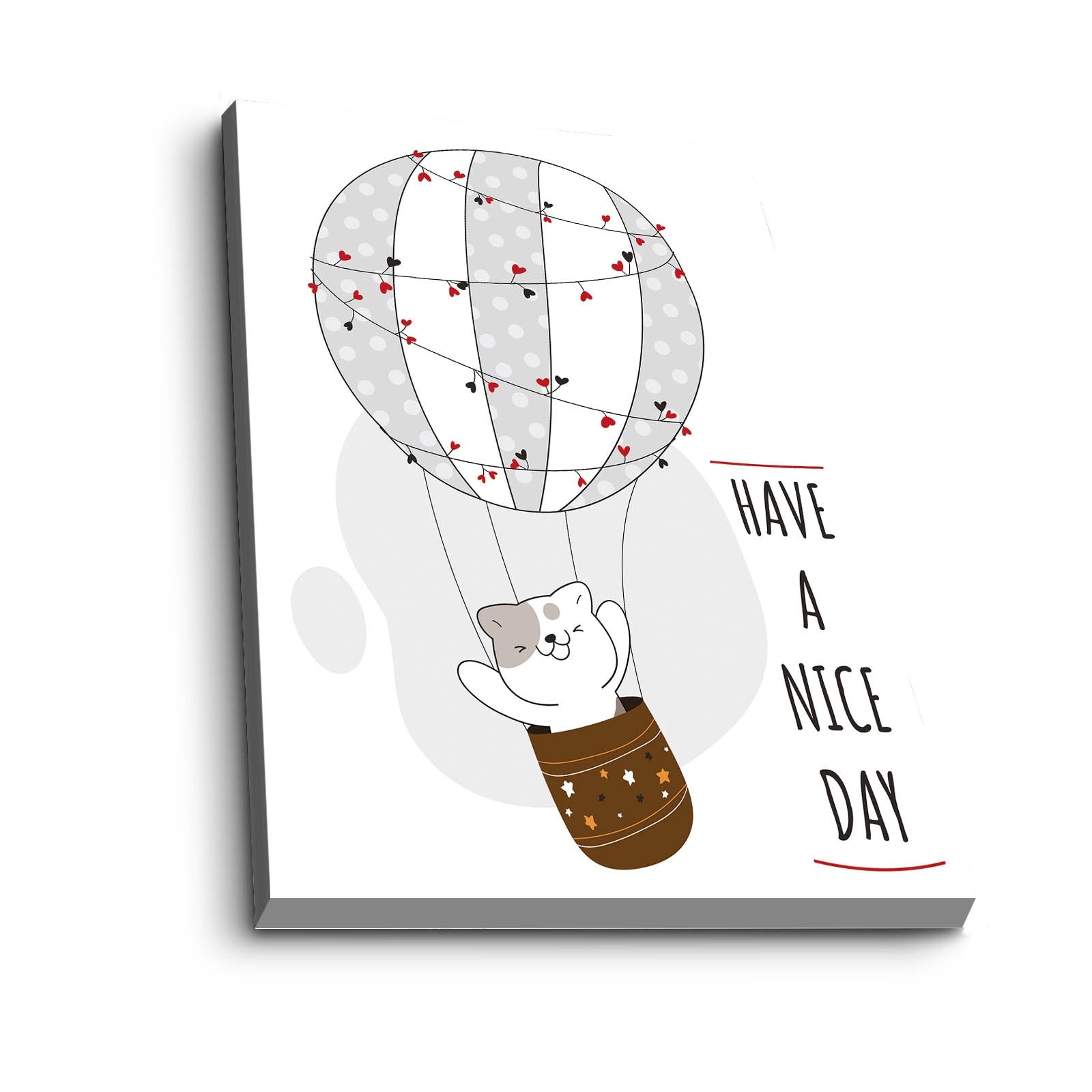 Quadro Decorativo em Tela Multicolor com Moldura de Pinho - 28x38cm Canvas 100%