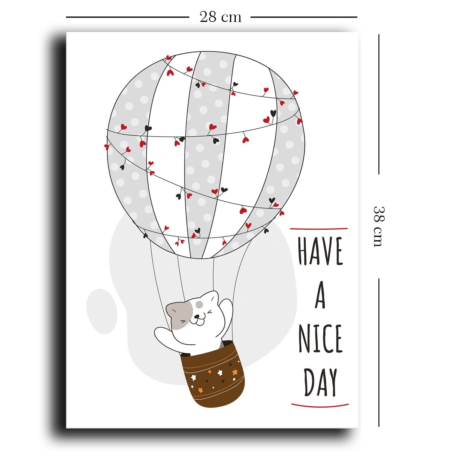 Quadro Decorativo em Tela Multicolor com Moldura de Pinho - 28x38cm Canvas 100%