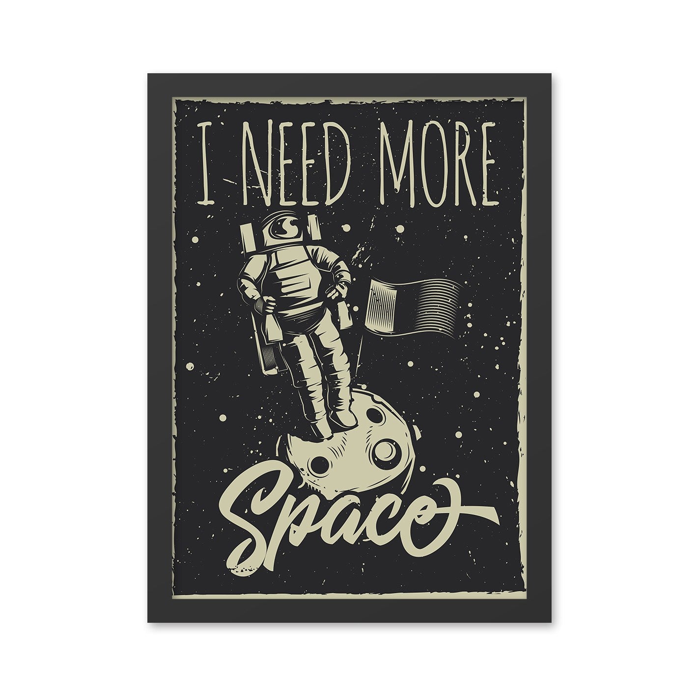 Quadro Decorativo Space 55x75 cm — Impressão UV em MDF com Moldura de Poliestireno, Multicolor