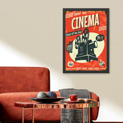 Quadro Decorativo "Cinema 2" 40 x 55 cm Multicolor – MDF com Moldura em Poliestireno, Impressão UV