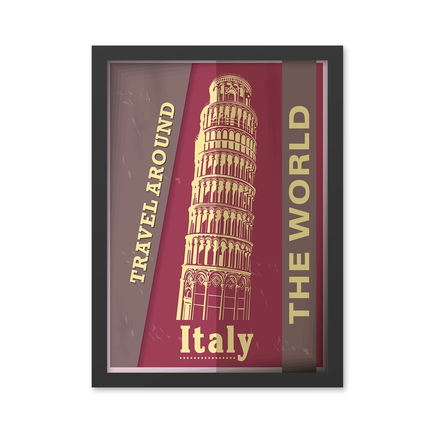 Quadro Decorativo "Italy 2" 55 x 75 cm – MDF, Moldura em Poliestireno (2 cm), Impressão UV, Multicolor