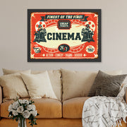 Quadro Decorativo Cinema 4 40x55 cm – MDF com Moldura em Poliestireno (2 cm), Impressão UV, Multicolor