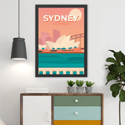 Quadro Decorativo “Sydney” 40x55 cm – Impressão UV, MDF com Moldura em Poliestireno, Multicor