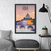 Quadro Decorativo “Roma” 35x45 cm – Multicolor, MDF, Impressão UV, Moldura em Poliestireno (2 cm), pronto a pendurar