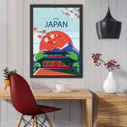 Quadro Decorativo Japão 40x55 cm – MDF, Multicor, Impressão UV, Moldura em Poliestireno 2 cm
