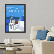 Quadro Decorativo Santorini 3 35x45 cm – Multicolor, MDF, Moldura em Poliestireno, Impressão UV, Pronto a Pendurar