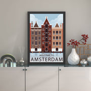 Quadro Decorativo “Amsterdam 2” 40x55 cm – MDF, Moldura Poliestireno 2 cm, Multicolor, Impressão UV, pronto a pendurar