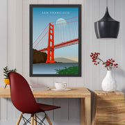 Quadro Decorativo em MDF “San Francisco 2” 35 x 45 cm – Multicolor, Impressão UV, Moldura 2 cm