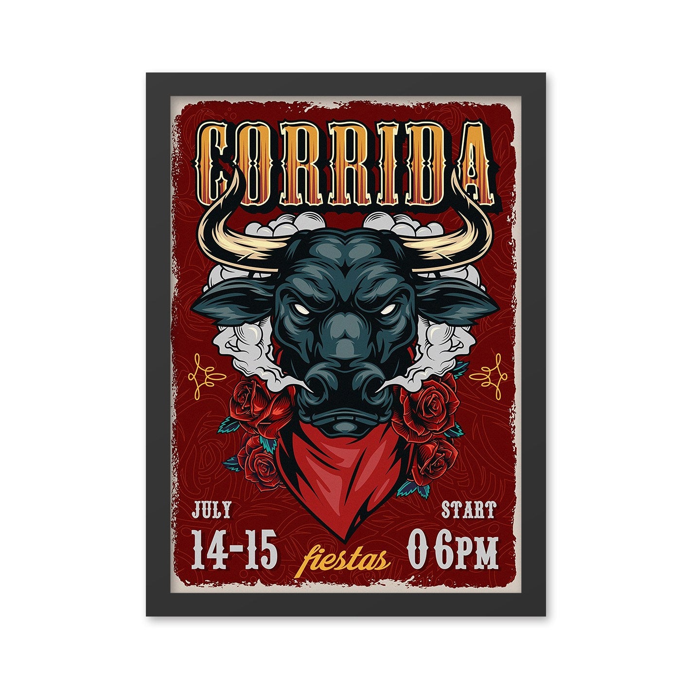 Quadro Decorativo Corrida 35 x 45 cm – Multicolor, MDF com Moldura em Poliestireno