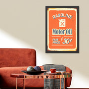 Quadro Decorativo “Motor Oil 2” 40x55 cm Multicolor — MDF, Moldura em Poliestireno, Impressão UV