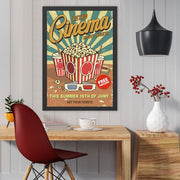 Quadro Decorativo MDF “Retro Cinema 6” 40 x 55 cm, Multicolor, Impressão UV, Moldura em Poliestireno 2 cm