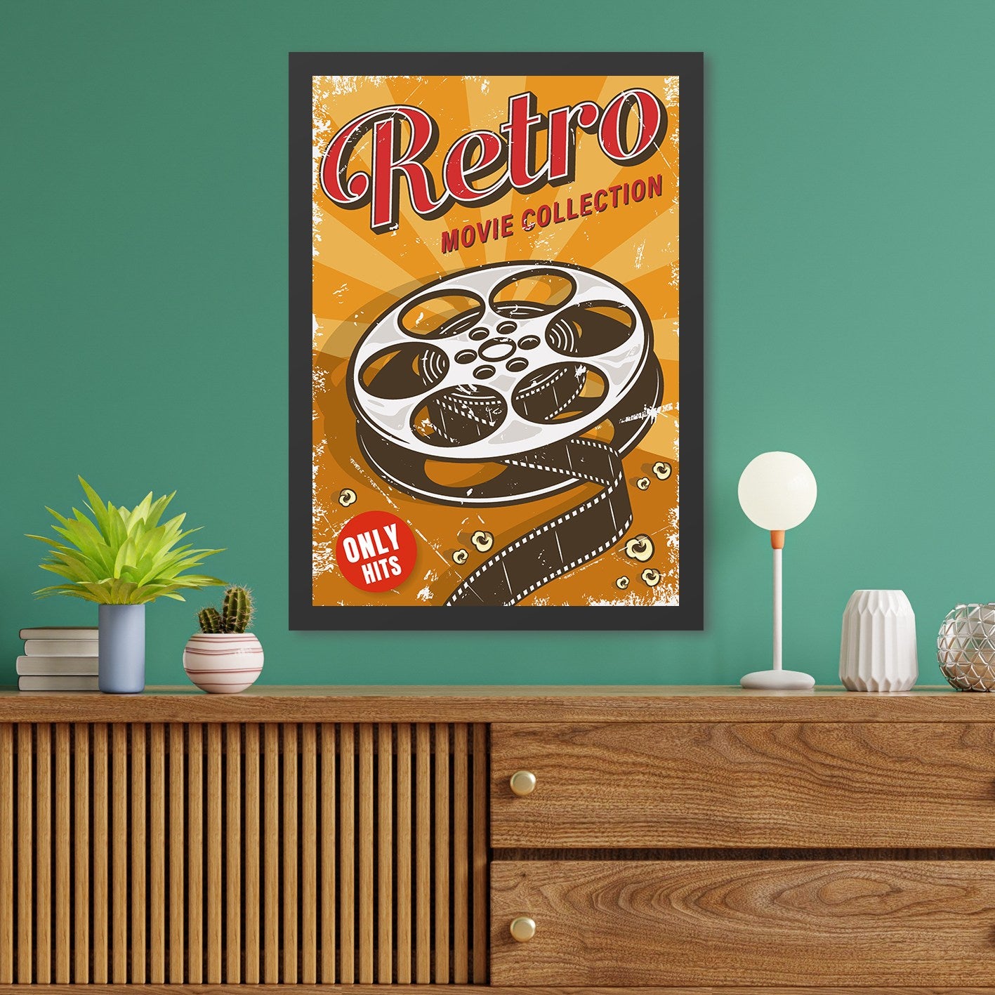 Quadro Decorativo Retro Movie Collection 35x45 cm – MDF com Moldura em Poliestireno, Impressão UV, Multicolor