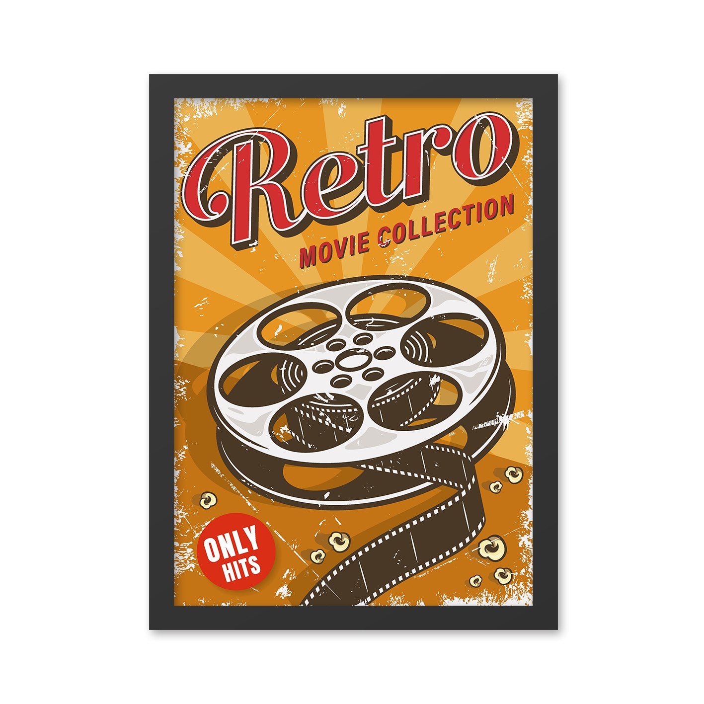Quadro Decorativo Retro Movie Collection 55x75 cm – MDF com Moldura em Poliestireno, Impressão UV