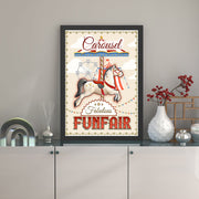 Quadro Decorativo Funfair 40x55 cm em MDF — Multicolor, Impressão UV, Moldura em Poliestireno