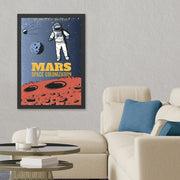 Quadro Decorativo com Moldura "Mars" 35 x 45 cm em MDF – Multicolorido