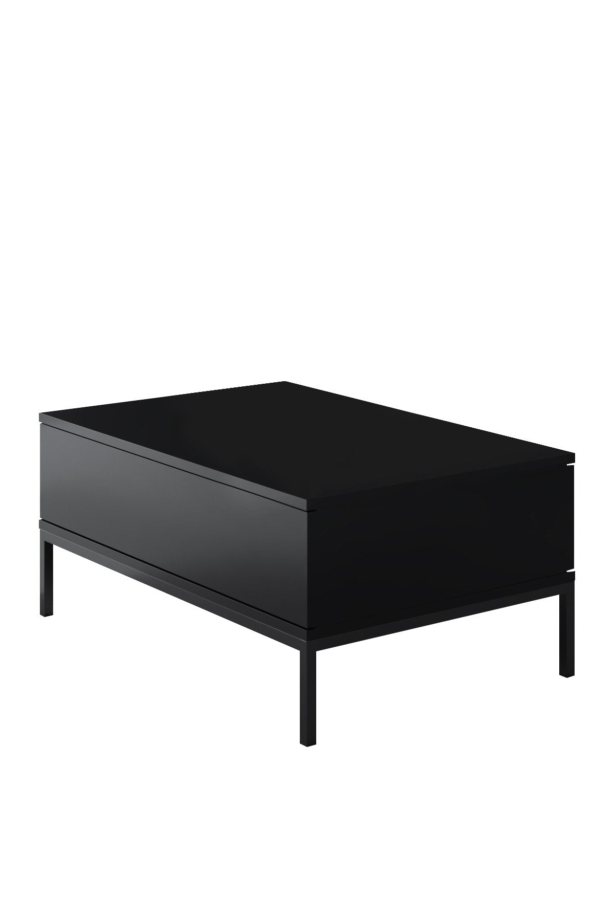 Mesa de Centro – 90 x 60 x 40 cm – Preto – Painel de Partículas Revestido em Melamina