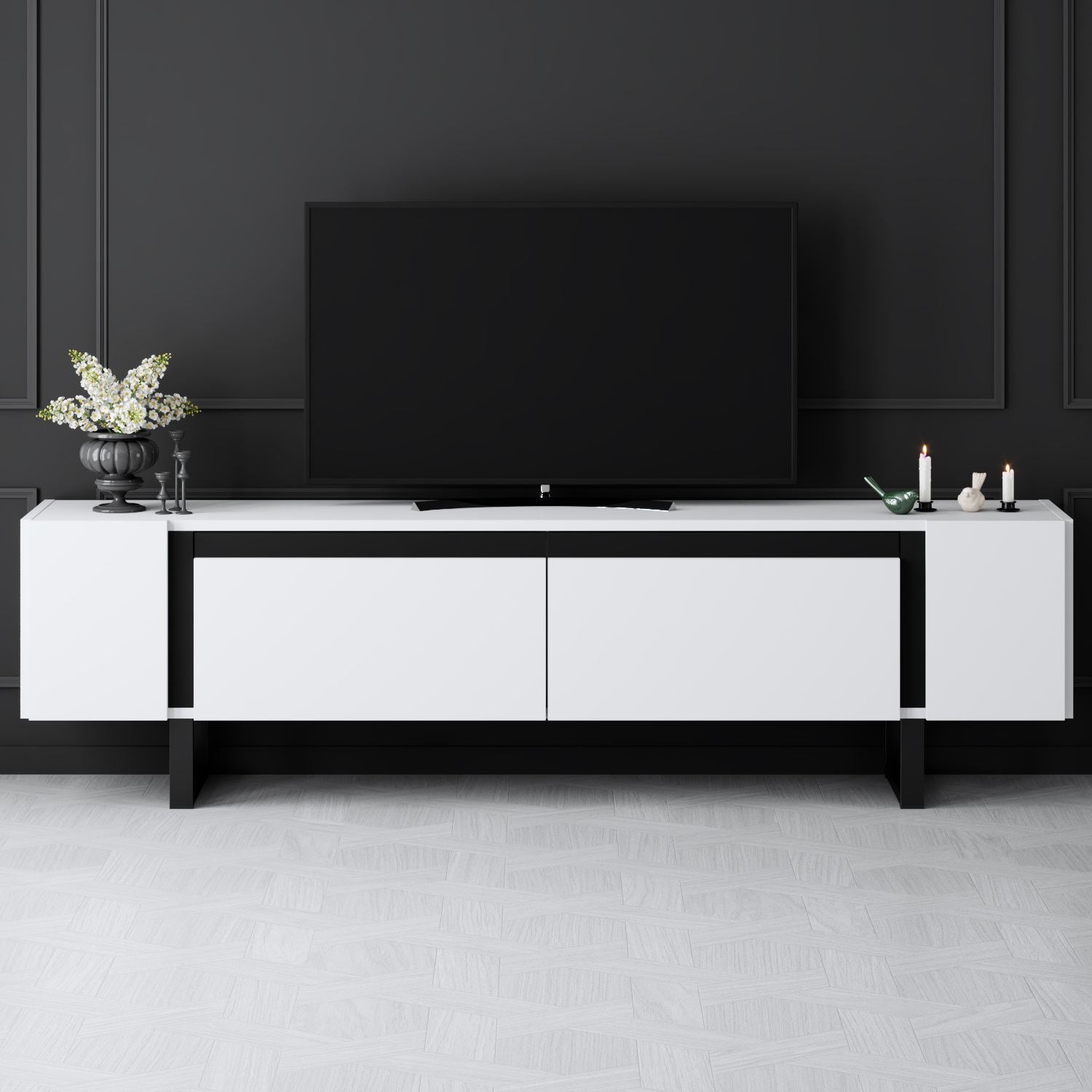 Móvel de TV-Yildiz-Branco
Preto