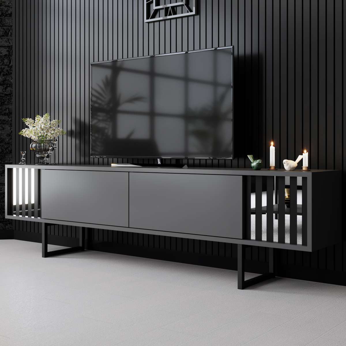 Móvel de TV-Chrome Line-Antracite
Preto