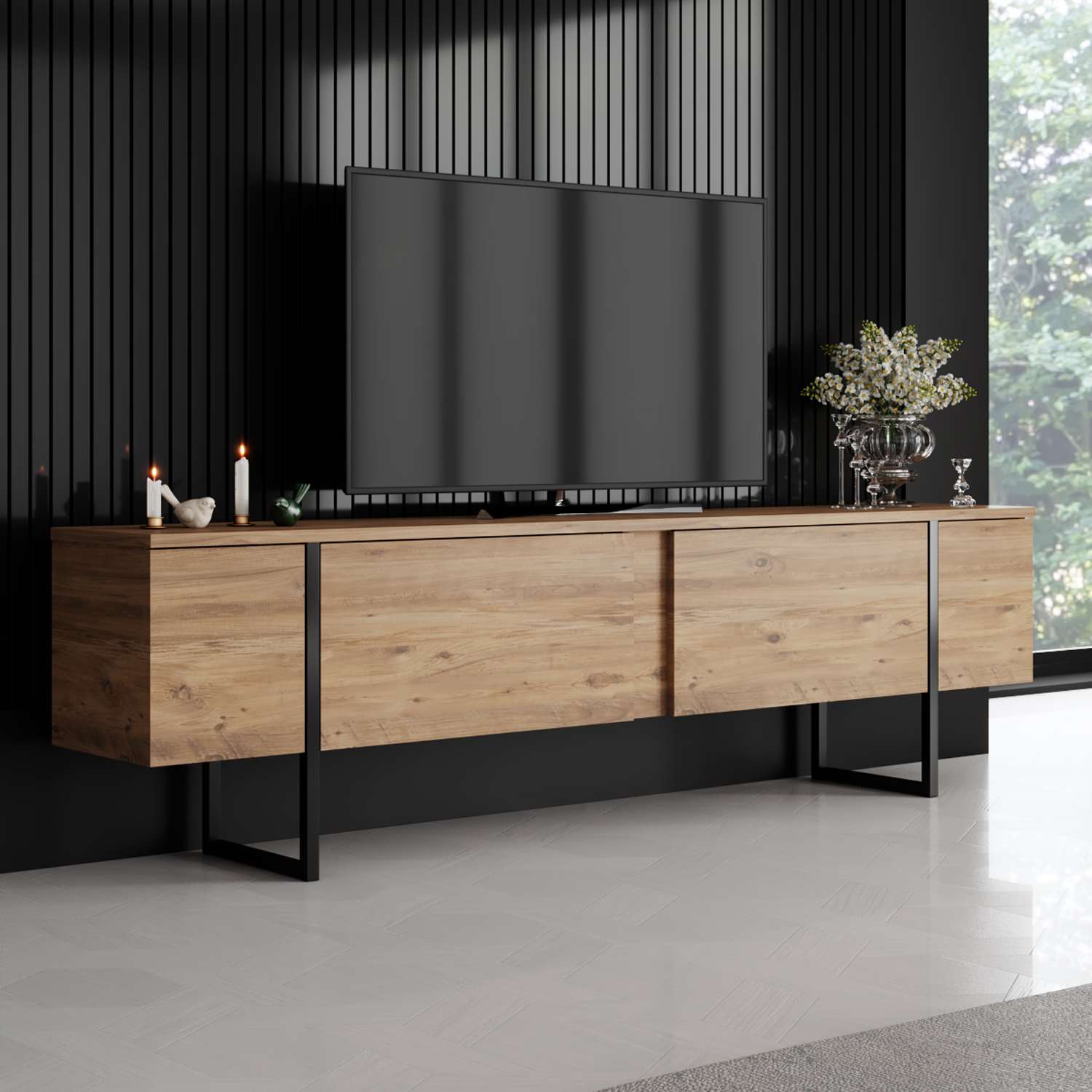 Móvel de TV-Luxe-Pinheiro Atlântico
Preto