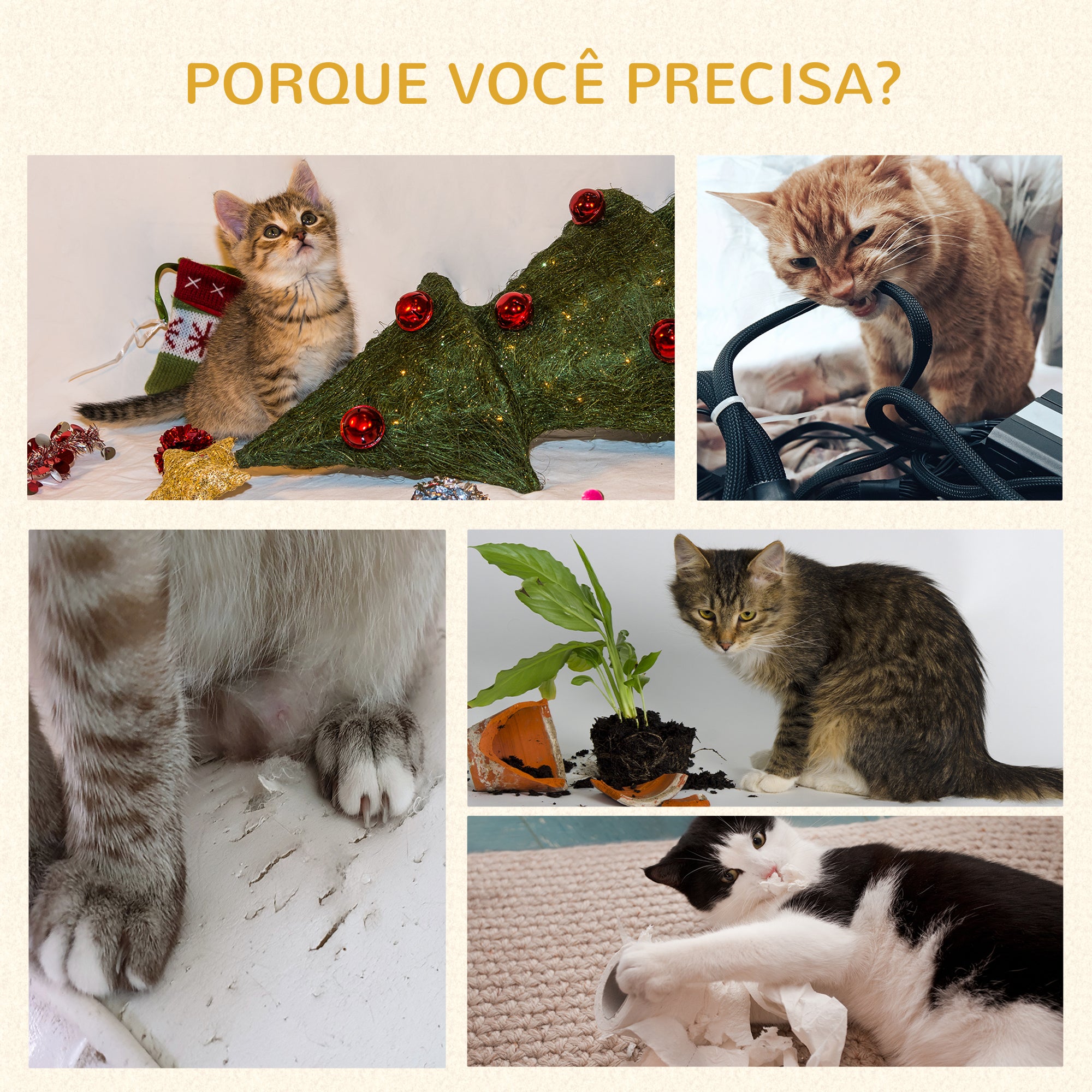 Arranhador para Gatos Médios Marrom 75x39x104 cm