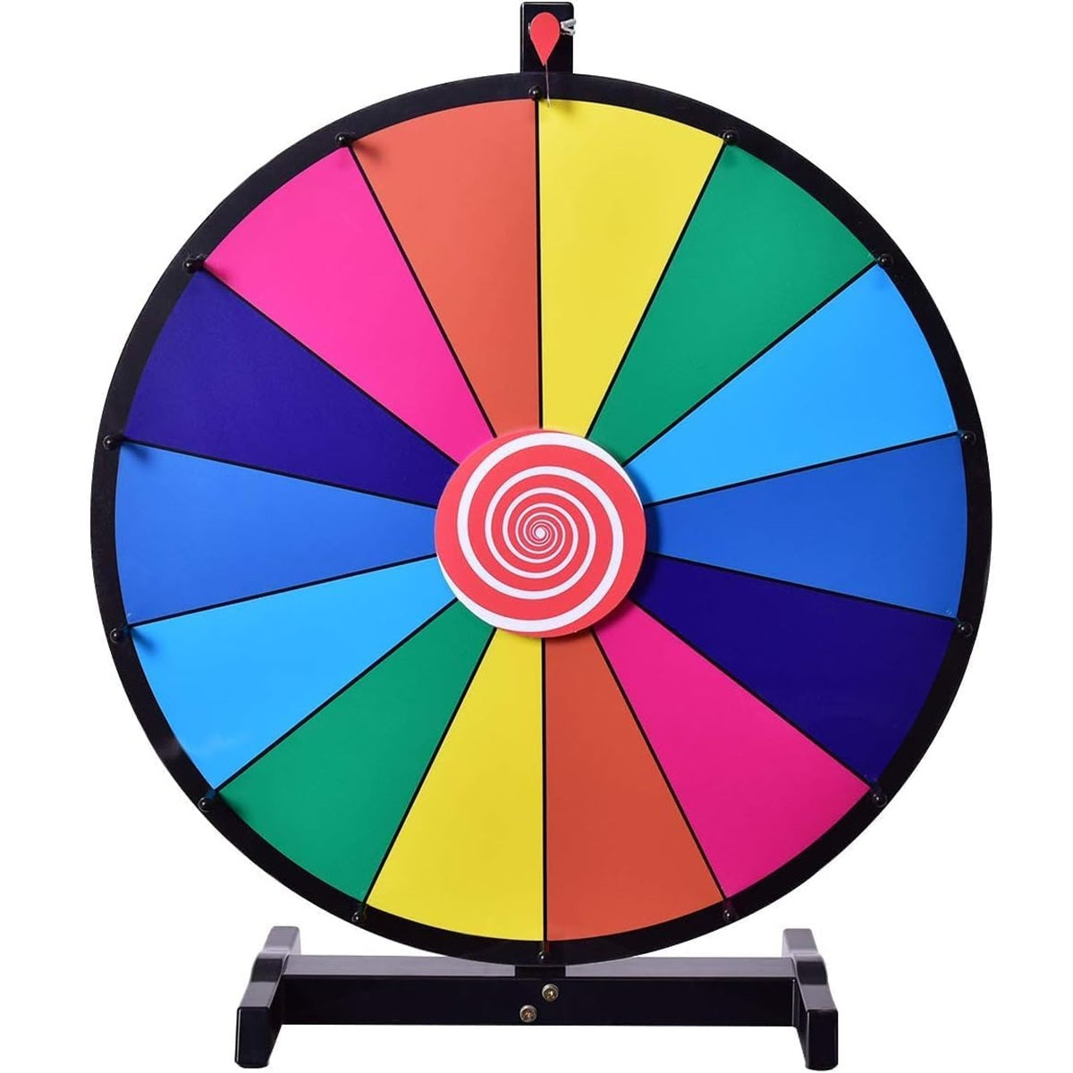 Roda da Fortuna de 24 Polegadas para Jogos de Lotaria e Palavras com Marcador e Borracha