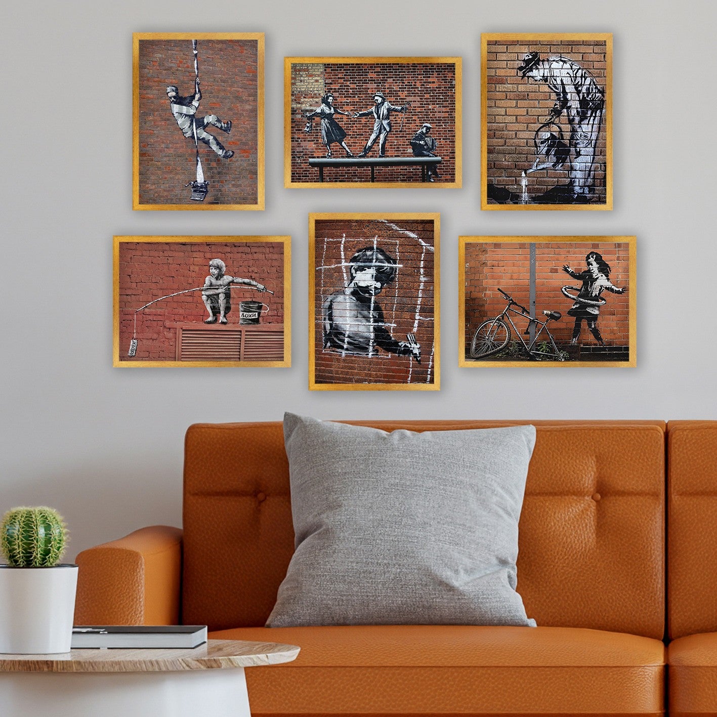 Conjunto de 6 Quadros Decorativos MDF Multicolor - Impressão UV de Alta Qualidade 35x45cm