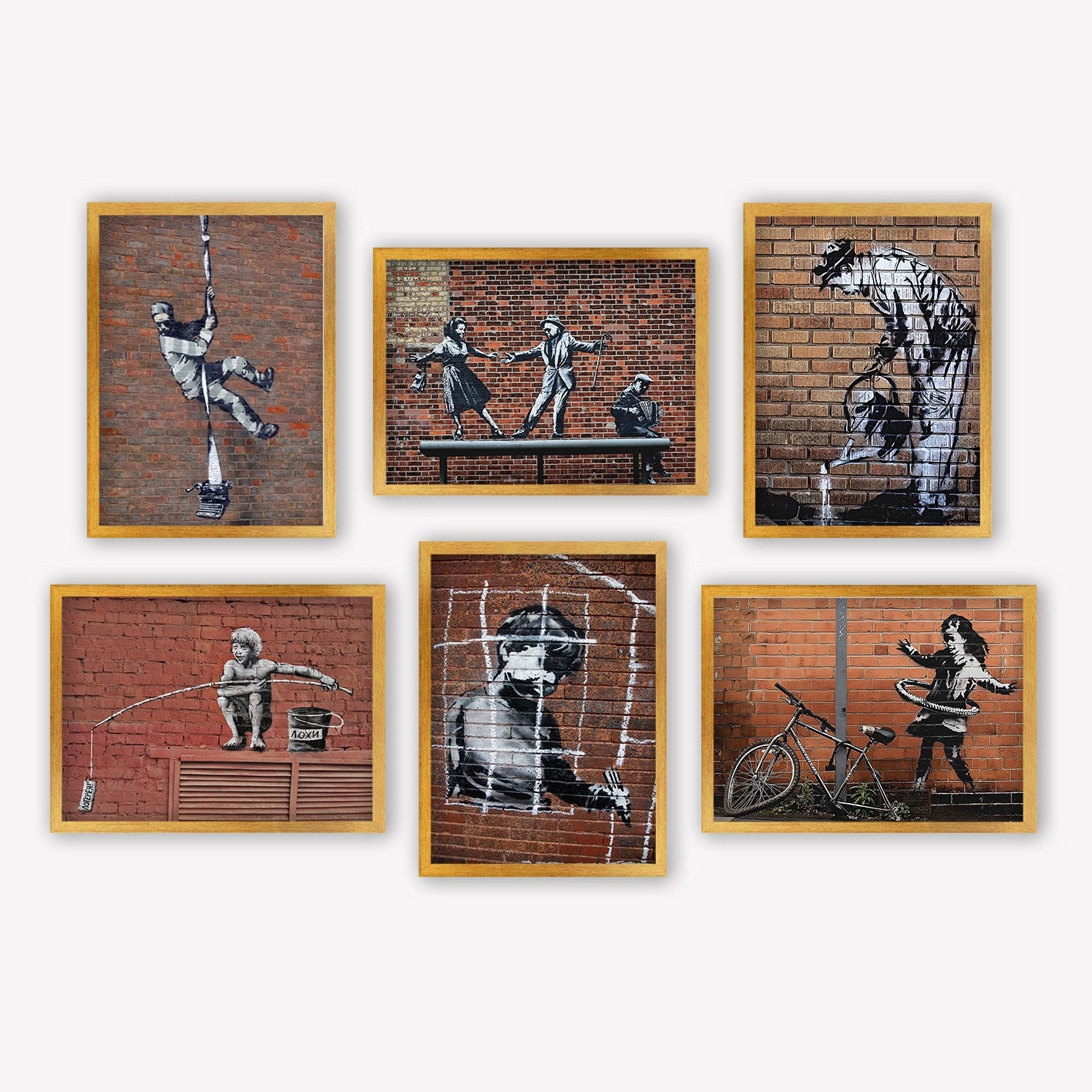 Conjunto de 6 Quadros Decorativos MDF Multicolor - Impressão UV de Alta Qualidade 35x45cm