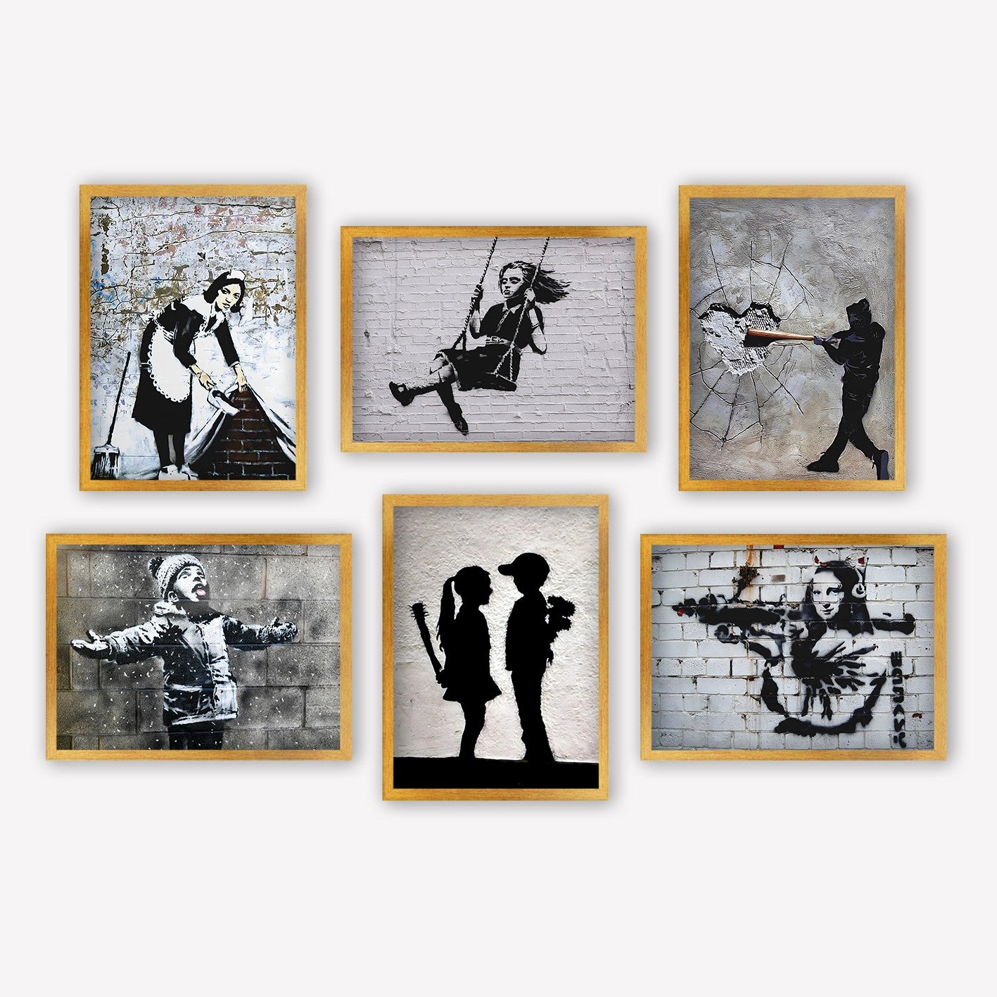 Conjunto de 6 Quadros Decorativos MDF Multicolor - Impressão UV de Alta Qualidade 35x45cm