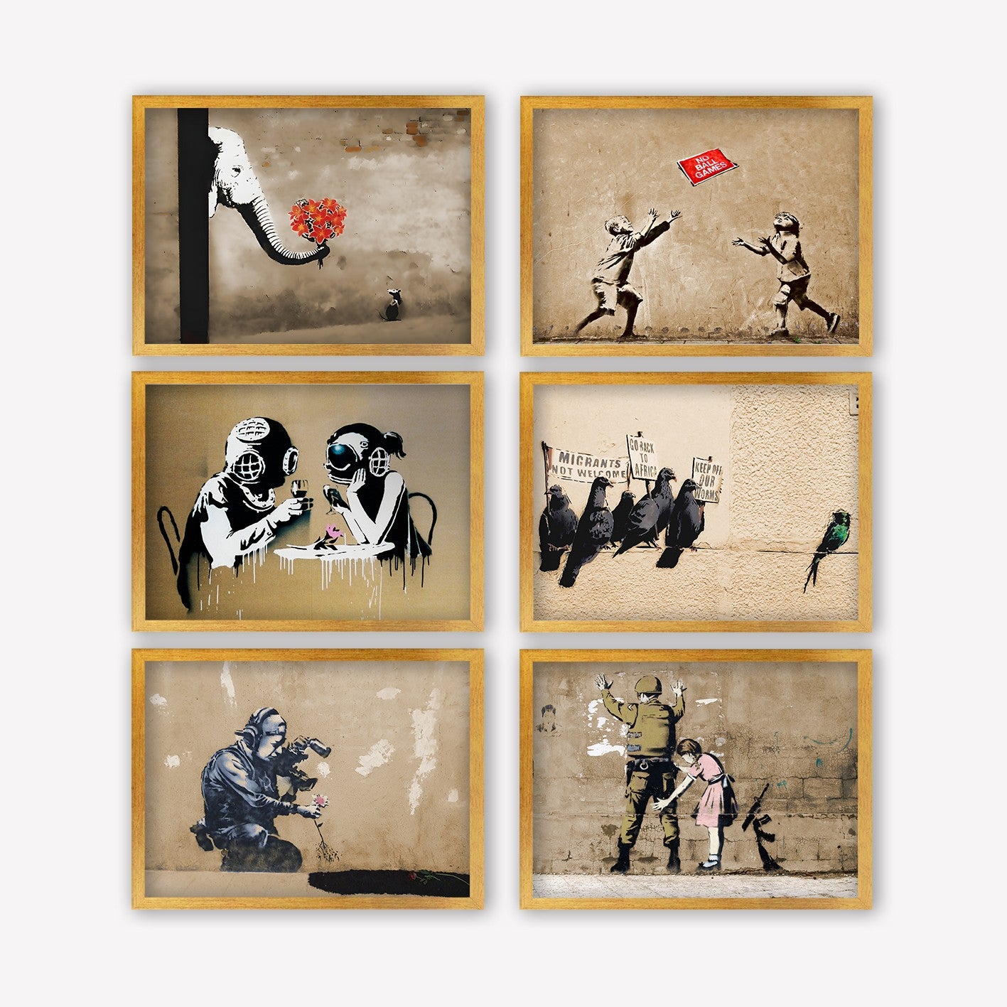 Conjunto de 6 Quadros Decorativos MDF Multicolor - Impressão UV de Alta Qualidade 25x30cm