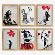 Conjunto de 6 Quadros Decorativos MDF Multicolor - Impressão UV de Alta Qualidade 35x45cm