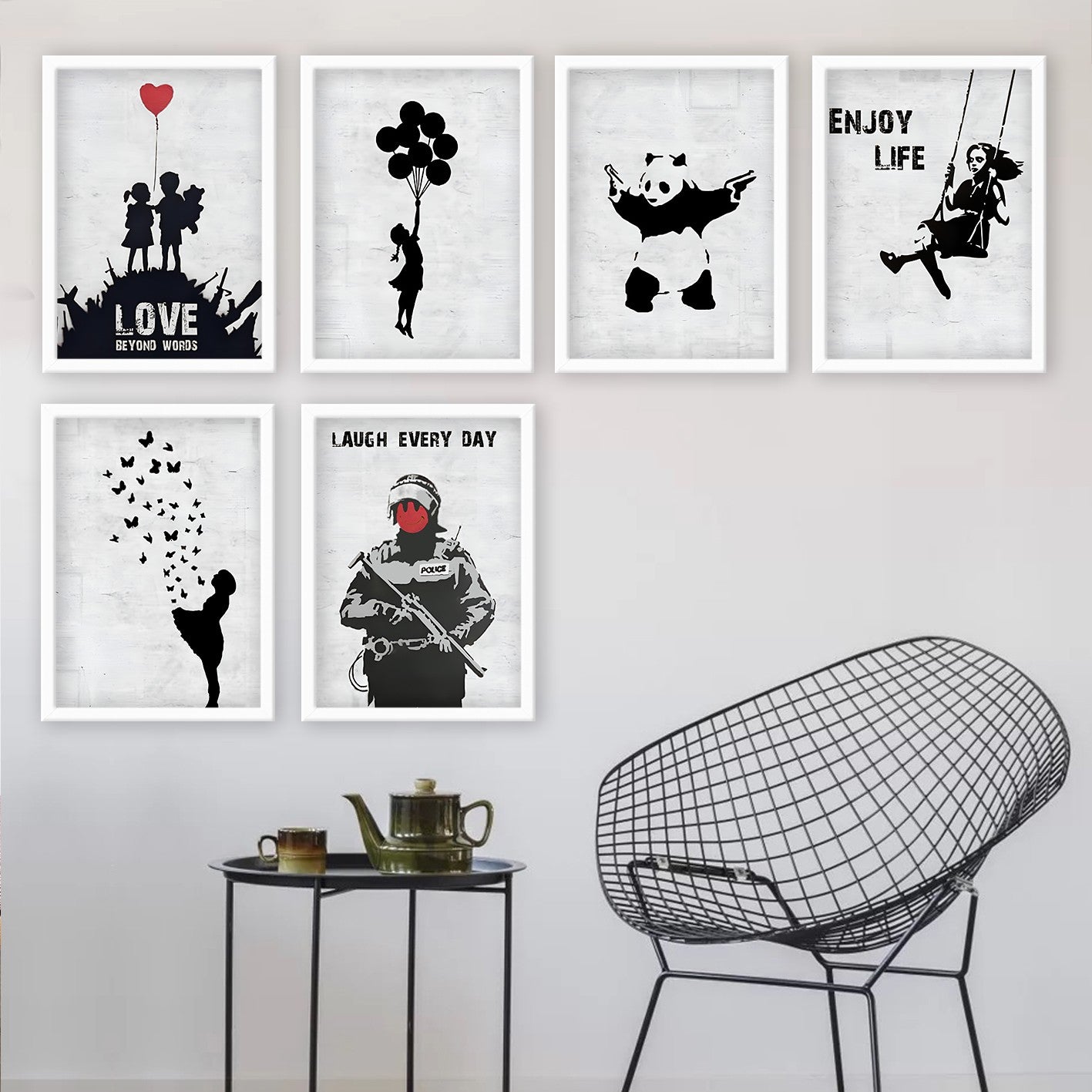 Conjunto de 6 Quadros Decorativos MDF Multicolor - Impressão UV de Alta Qualidade 25x30cm