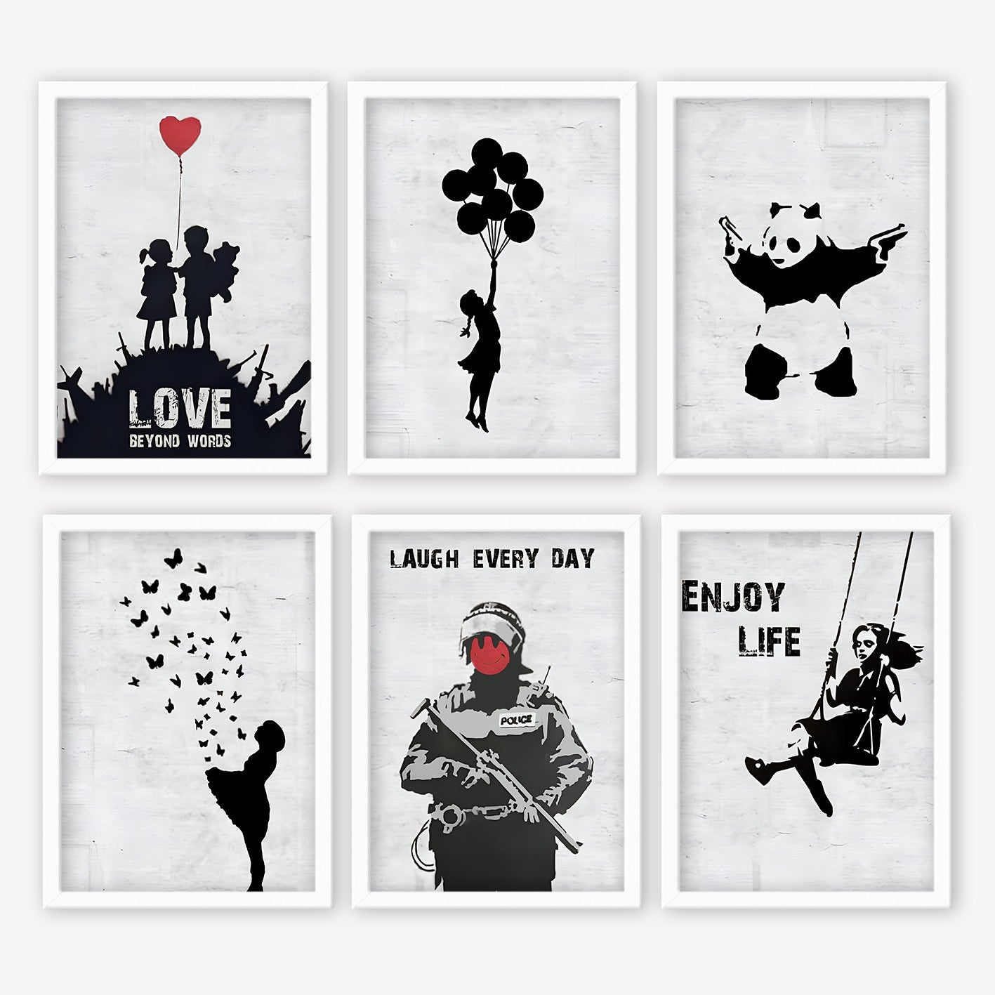 Conjunto de 6 Quadros Decorativos MDF Multicolor - Impressão UV de Alta Qualidade 25x30cm