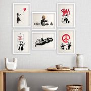 Conjunto de 6 Quadros Decorativos MDF Multicolor - Impressão UV de Alta Qualidade 35x45cm