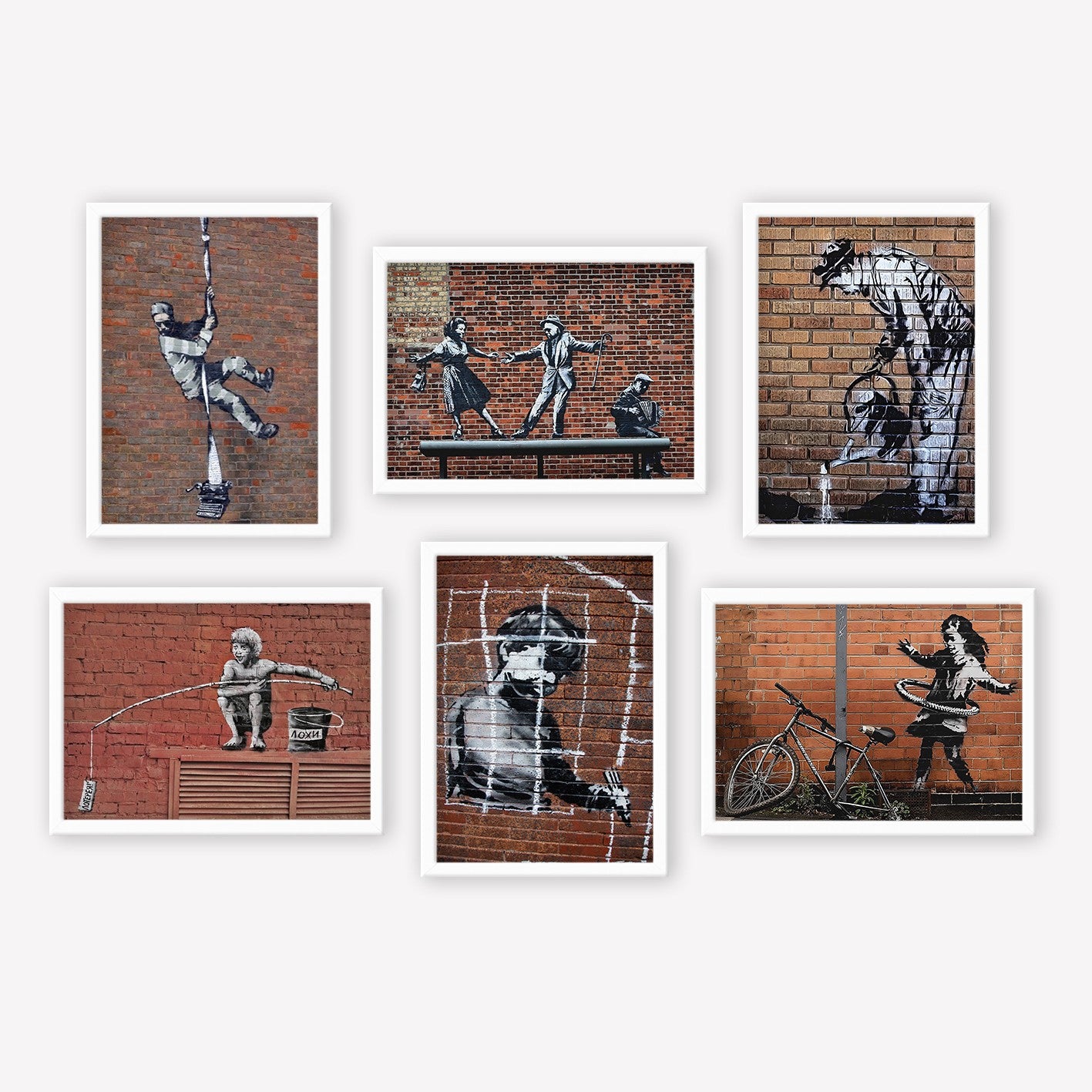 Conjunto de 6 Quadros Decorativos MDF Multicolor - Impressão UV de Alta Qualidade 35x45cm