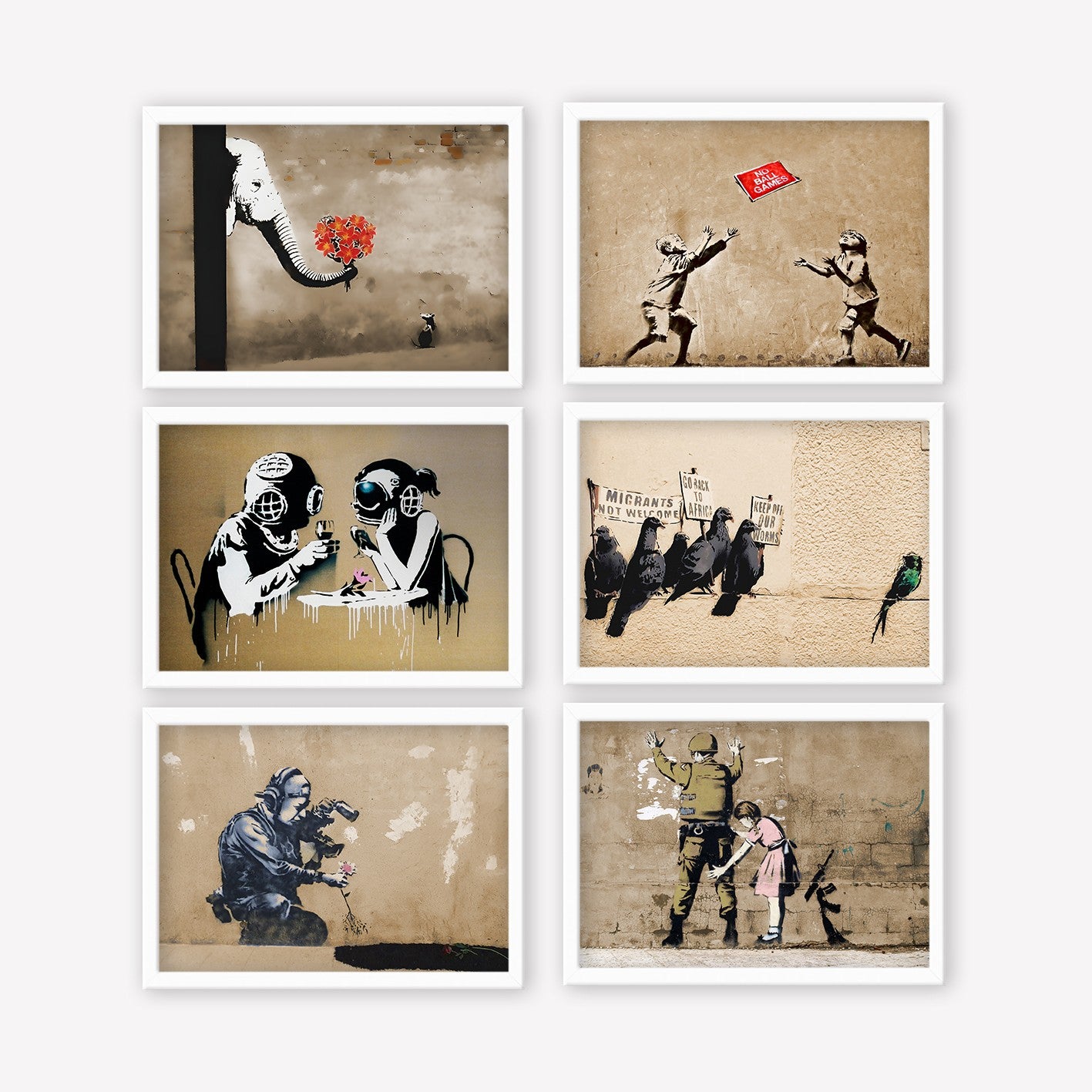 Conjunto de 6 Quadros Decorativos MDF Multicolor - Impressão UV de Alta Qualidade 35x45cm