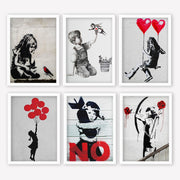 Conjunto de 6 Quadros Decorativos MDF Multicolor - Impressão UV de Alta Qualidade 35x45cm