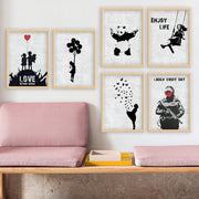 Conjunto de 6 Quadros Decorativos MDF Multicolor - Impressão UV de Alta Qualidade 35x45cm