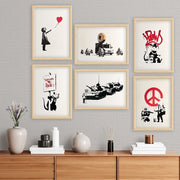 Conjunto de 6 Quadros Decorativos MDF Multicolor - Impressão UV de Alta Qualidade 35x45cm