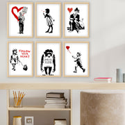 Conjunto de 6 Quadros Decorativos MDF Multicolor - Impressão UV de Alta Qualidade 35x45cm