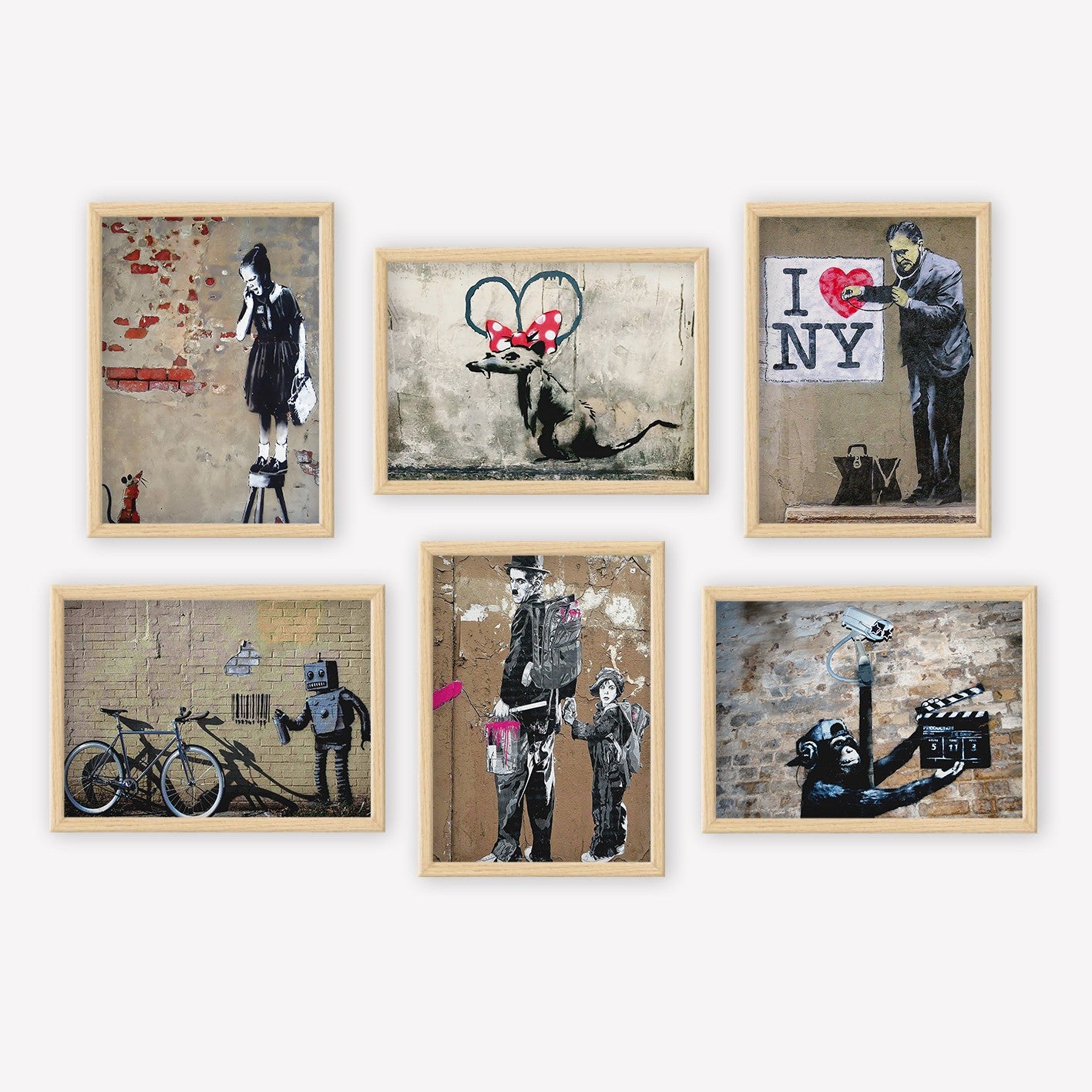 Conjunto de 6 Quadros Decorativos MDF Multicolor - Impressão UV de Alta Qualidade 35x45cm