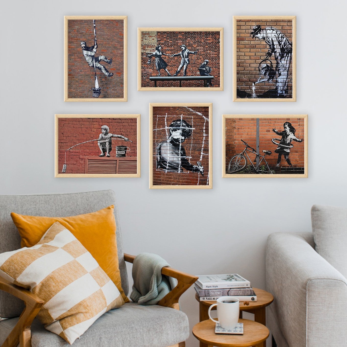 Conjunto de 6 Quadros Decorativos MDF Multicolor - Impressão UV de Alta Qualidade 25x30cm