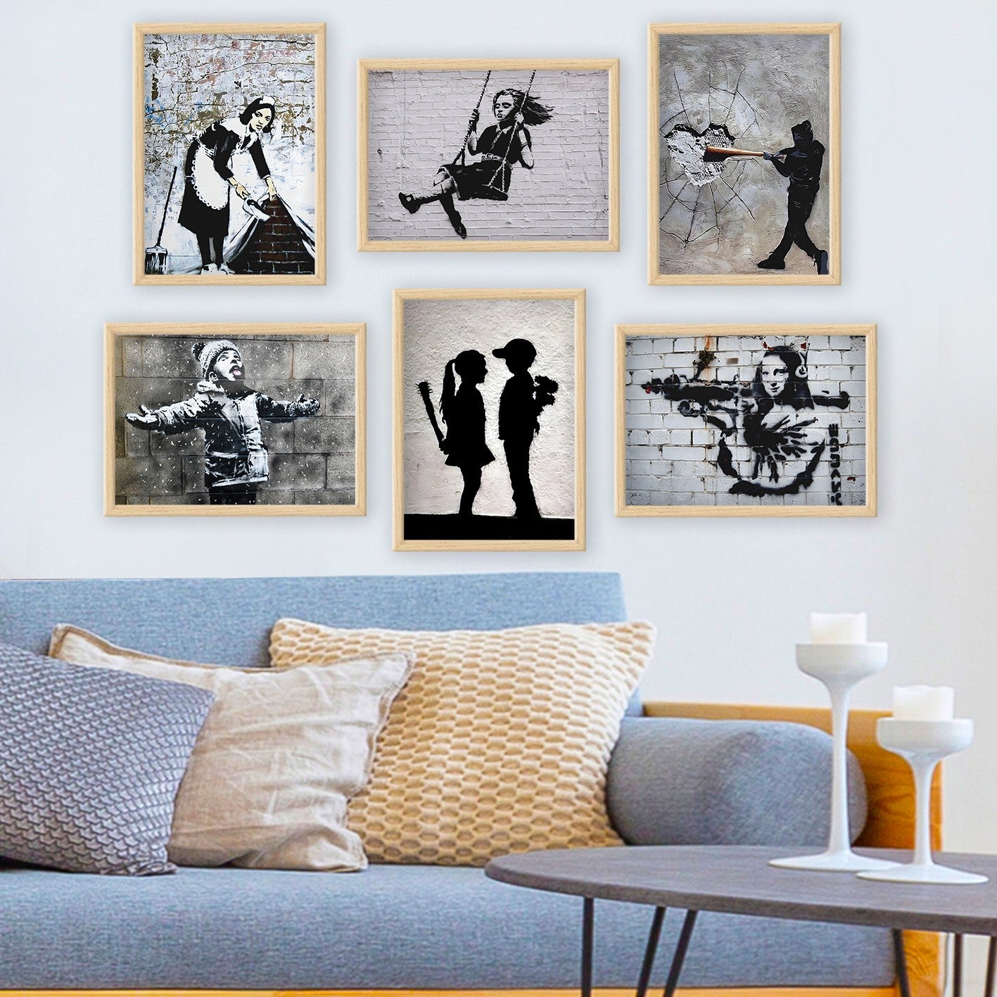 Conjunto de 6 Quadros Decorativos MDF Multicolor - Impressão UV de Alta Qualidade 25x30cm