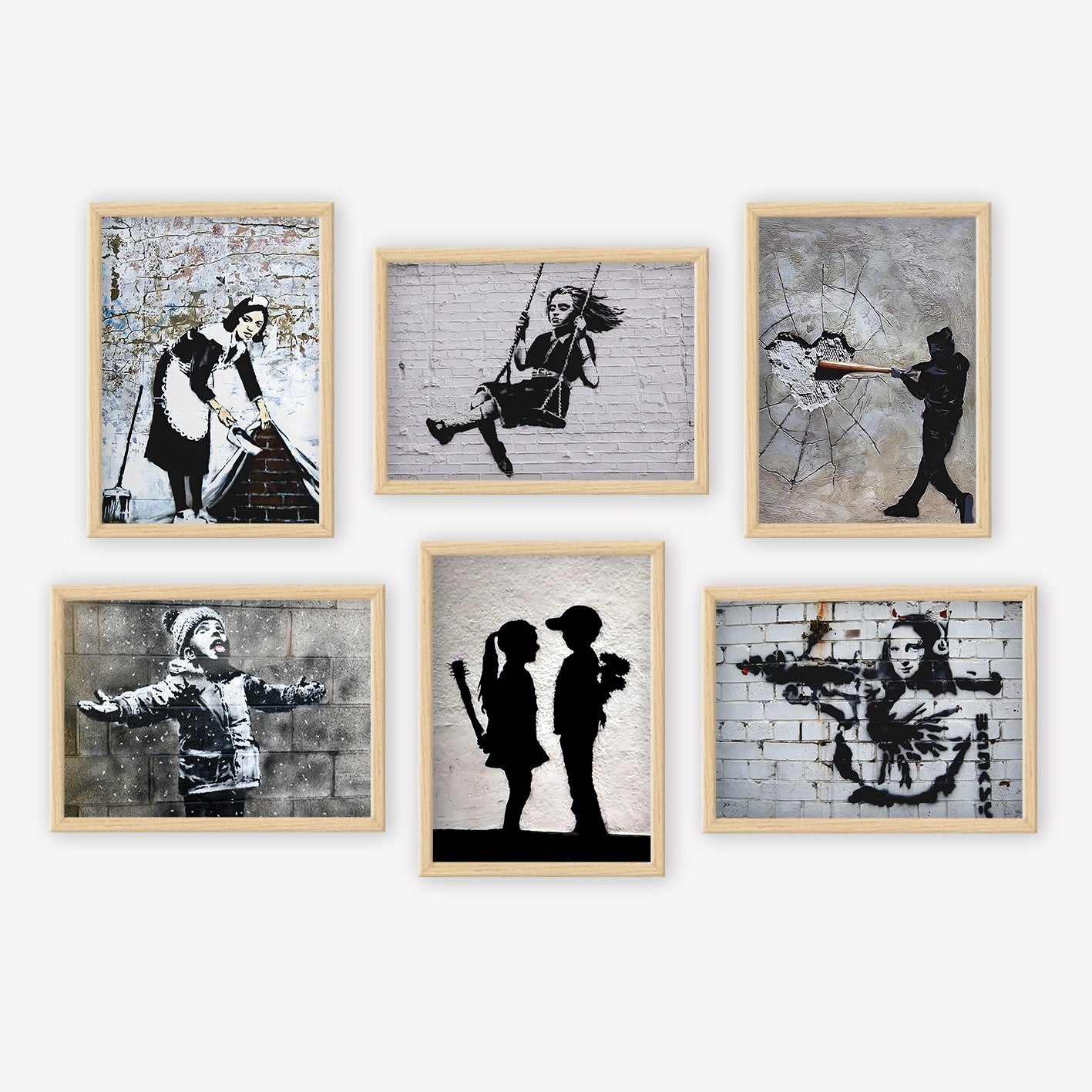 Conjunto de 6 Quadros Decorativos MDF Multicolor - Impressão UV de Alta Qualidade 35x45cm