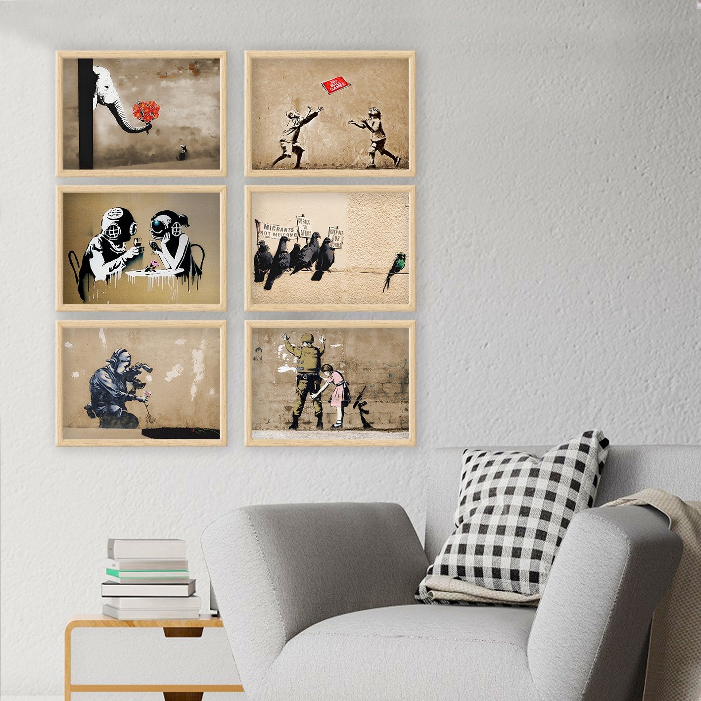 Conjunto de 6 Quadros Decorativos MDF Multicolor - Impressão UV de Alta Qualidade 25x30cm