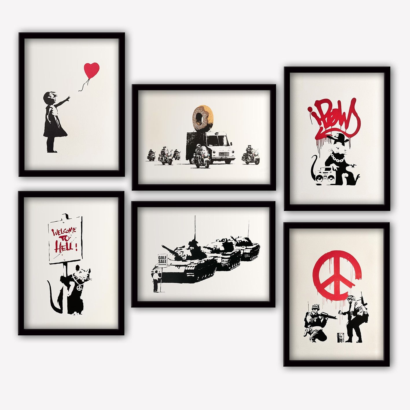 Conjunto de 6 Quadros Decorativos MDF Multicolor - Impressão UV de Alta Qualidade 25x30cm